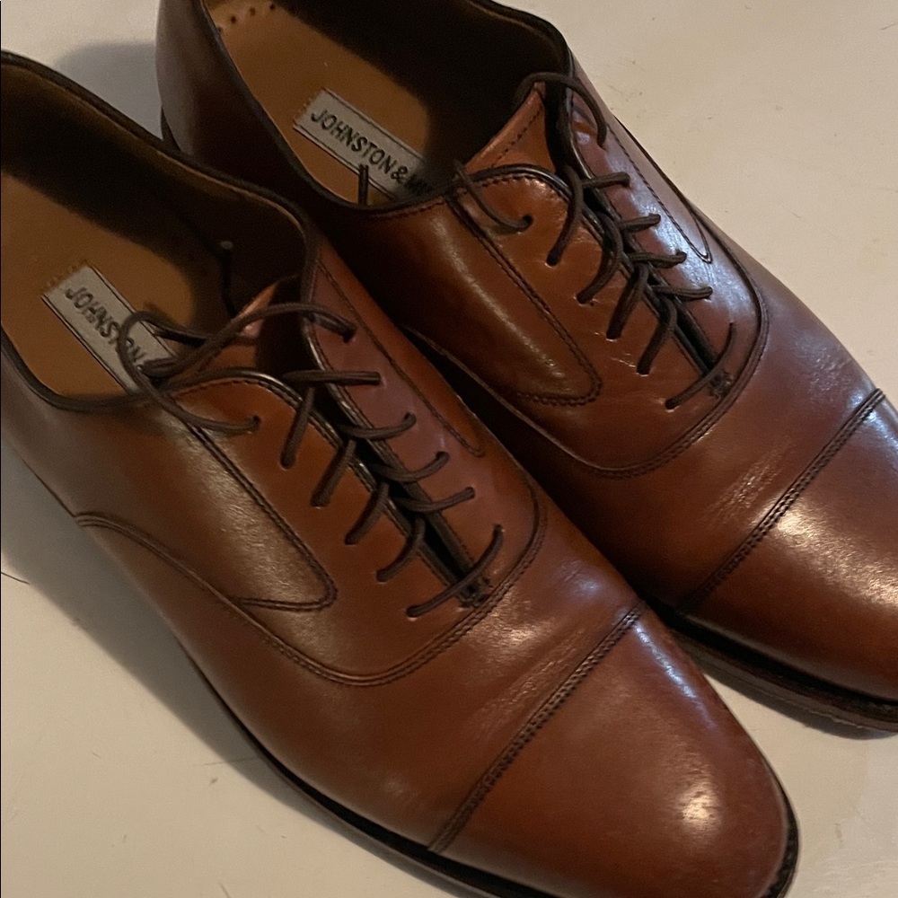 Johnston & Murphy Classic Brown Leather Oxfords